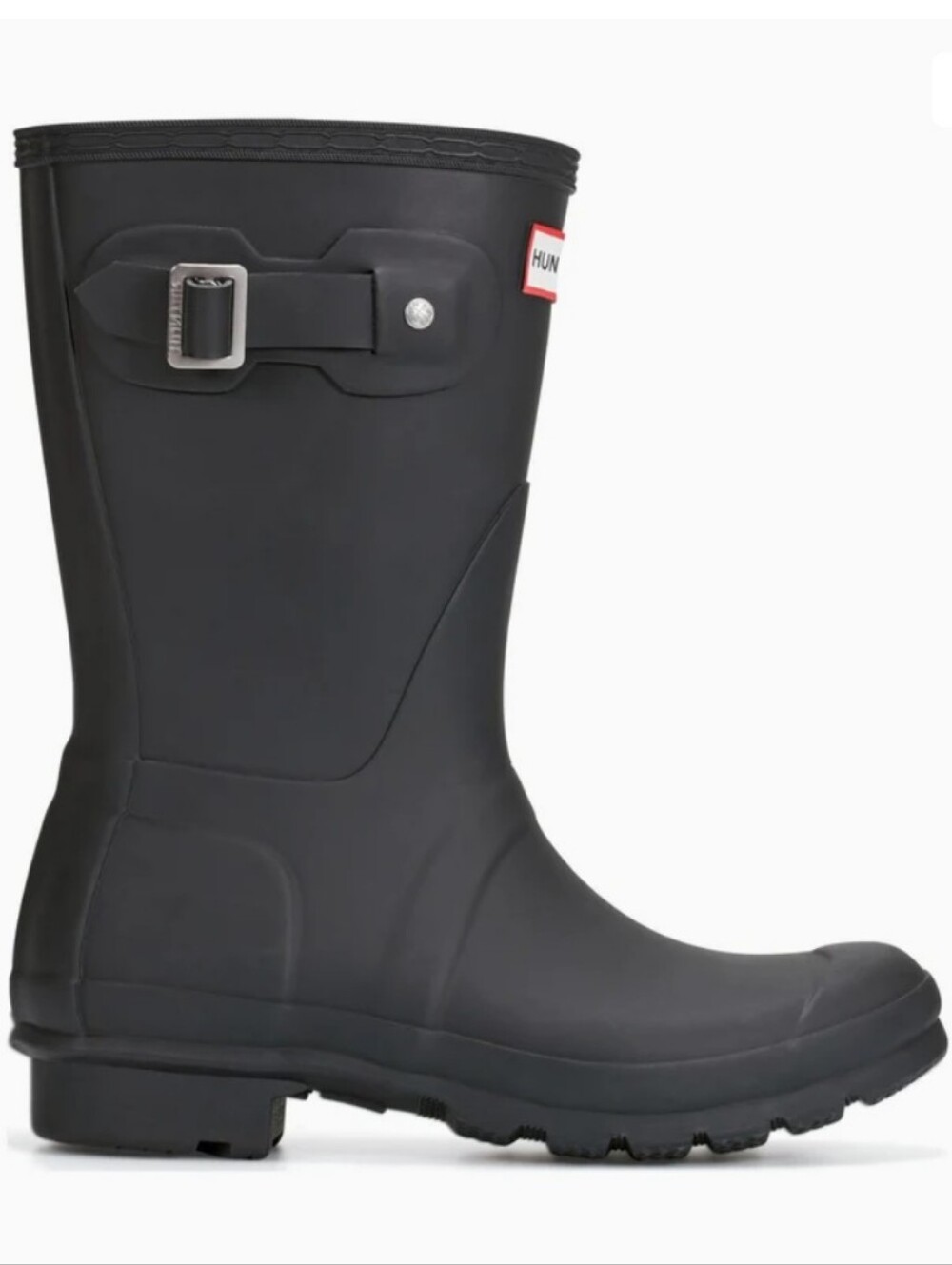 NIB Hunter Original Short O Rain Boots Black Womens Sz 8M